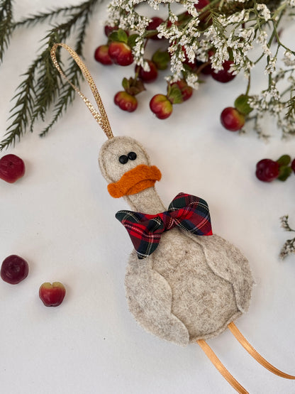 Speckled Duck with Tartan Bow