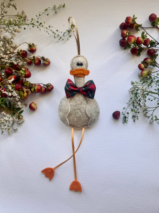 Speckled Duck with Tartan Bow