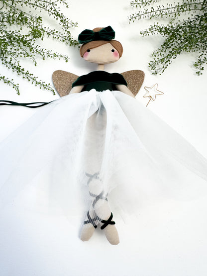 Forest Green Velvet Fairy Tree Topper