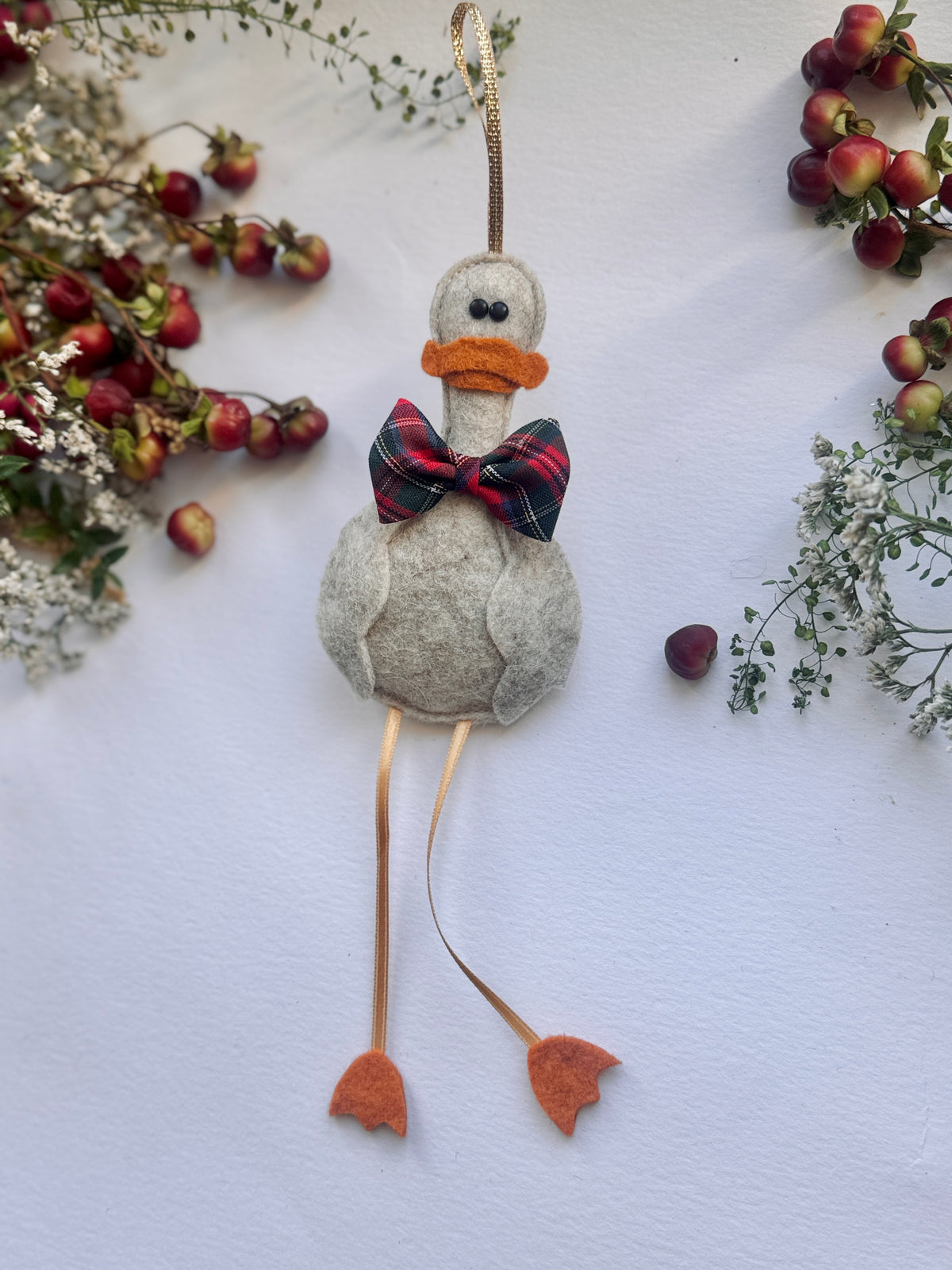 Speckled Duck with Tartan Bow