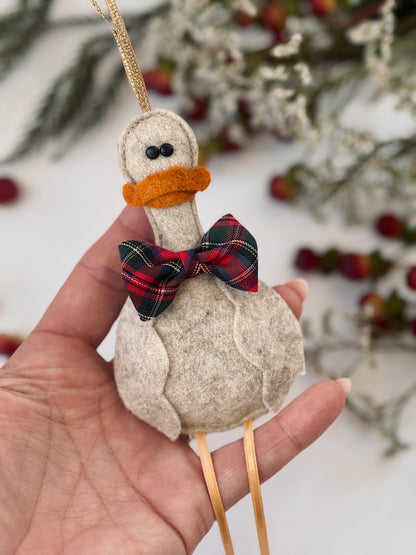 Speckled Duck with Tartan Bow