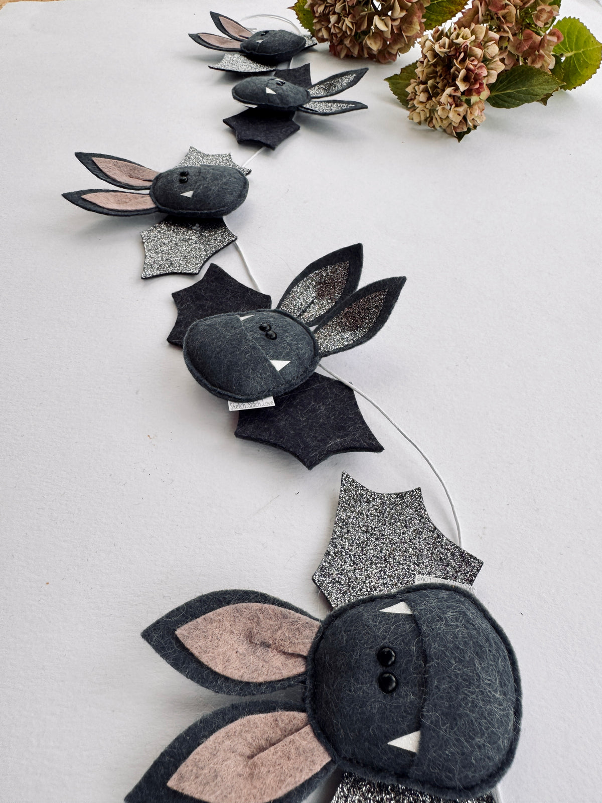 Upside Down Bat Garland