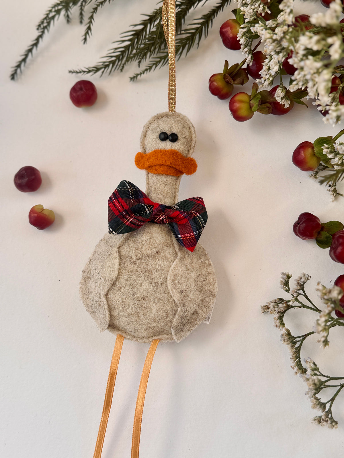 Speckled Duck with Tartan Bow