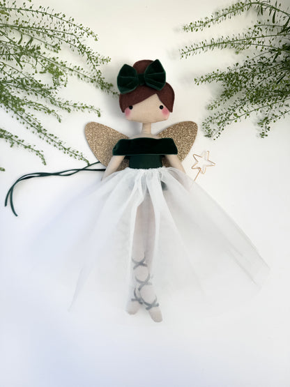 Forest Green Velvet Fairy Tree Topper