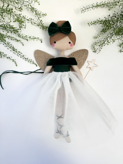 Forest Green Velvet Fairy Tree Topper