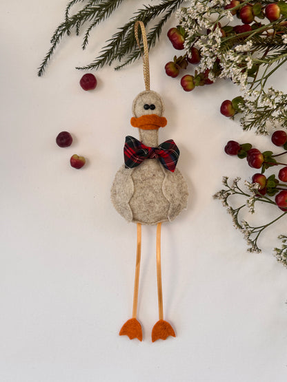 Speckled Duck with Tartan Bow