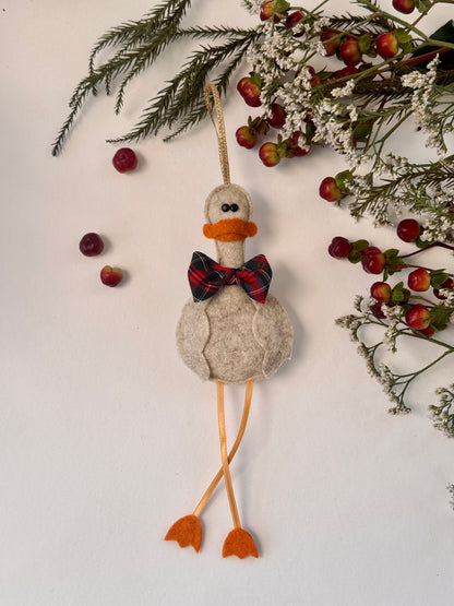 Speckled Duck with Tartan Bow