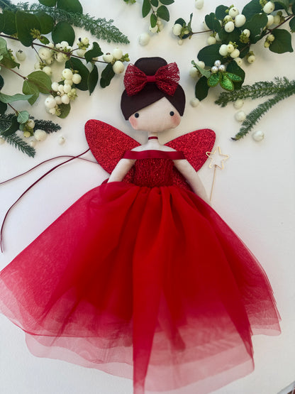 Ravishing Red Fairy Tree Topper