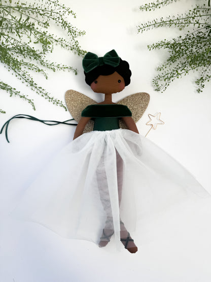 Forest Green Velvet Fairy Tree Topper